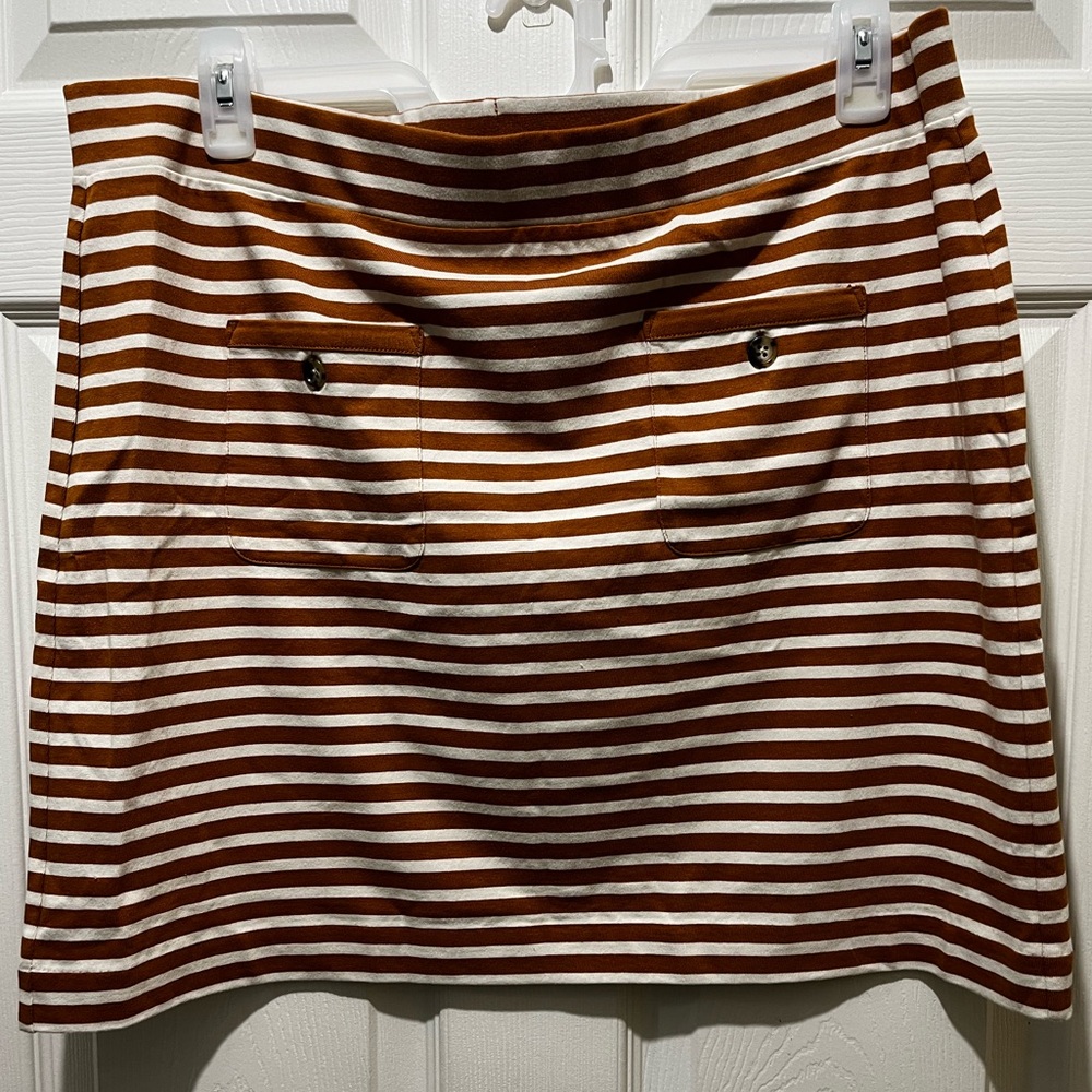 Brown striped skirt